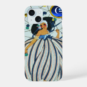 PHANTASIEVOLLES JUNGE MÄDCHEN Schönheit Mode Blaue iPhone 15 Hülle