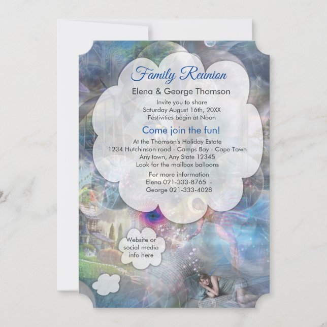 Phantasmagoria Fantasy Einladung (Vorderseite)