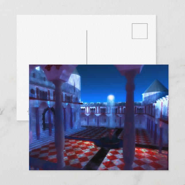 Phantastes: Courtyard of the Palace Postcard Postkarte (Vorne/Hinten)