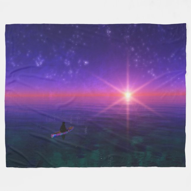 Phantasti: Auf dem See Fleece Blanket (Vorderseite (Horizontal))