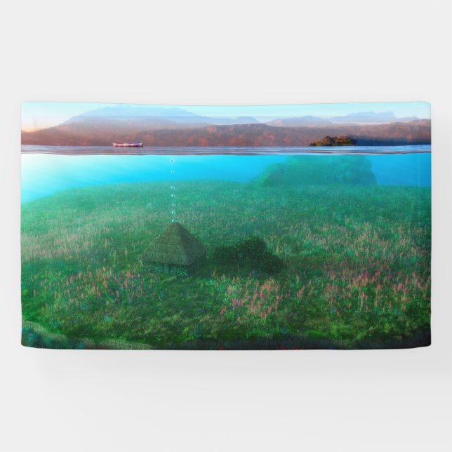 Phantasti: Das Banner der Hütte auf der Insel (Horizontal)