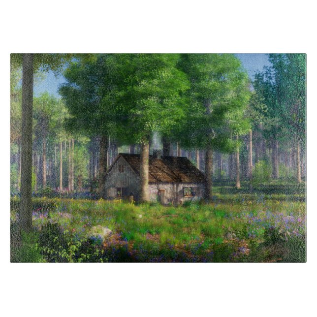 Phantasti: Das Forest Hütte Cutting Board Schneidebrett (Vorderseite)