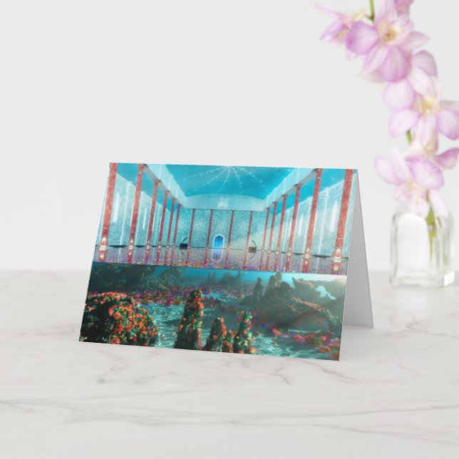 Phantasti: Die Fairy-Bath-Karte Karte (Orchidee)