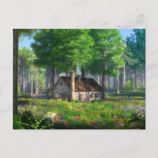 Phantasti: Die Forest Hütte Postcard Postkarte (Vorderseite)