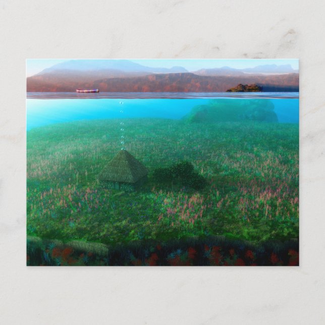 Phantasti: Die Hütte der Insel Postcard Postkarte (Vorderseite)