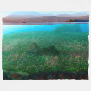Phantasti: Die Insel Hütte Fleece Blanket
