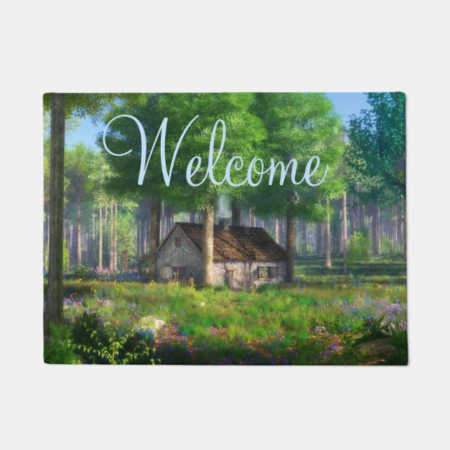 Phantasti: Die waldreiche Hütte Doormat Fußmatte (Vorderseite)