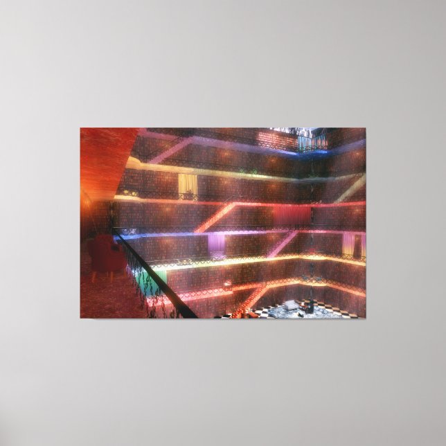 Phantasti: The Palace Library Canvas Print Leinwanddruck (Vorderseite)