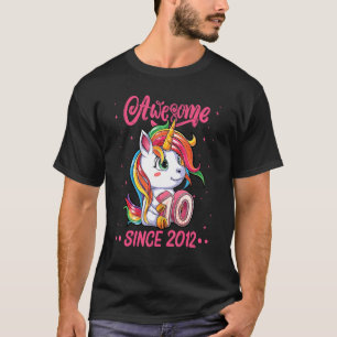 Phantastisch 10. Geburtstag Einhorn 10 Jahre Altes T-Shirt