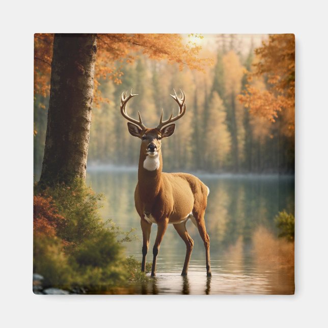 Phantastisch 12 Punkte in den Herbstgewässern Magnet (Vorne)