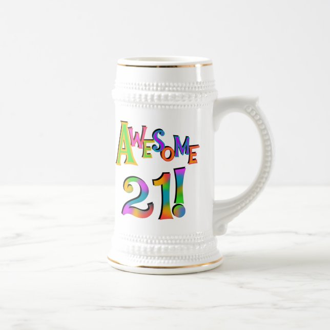 Phantastisch 21 T - Shirt und Geschenke zum Geburt Bierglas (Rechts)