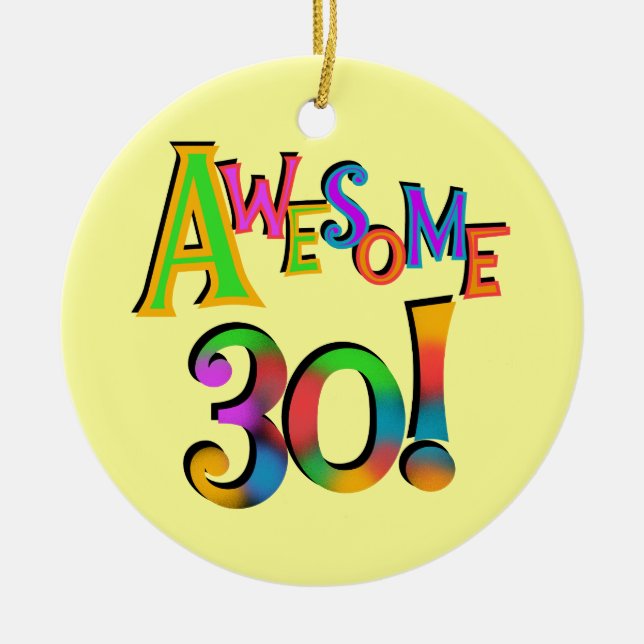 Phantastisch 30 T - Shirt und Geschenke zum Geburt Keramikornament (Vorne)