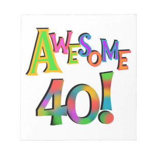 Phantastisch 40 T - Shirt und Geschenke zum Geburt Notizblock