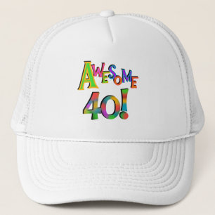 Phantastisch 40 T - Shirt und Geschenke zum Geburt Truckerkappe