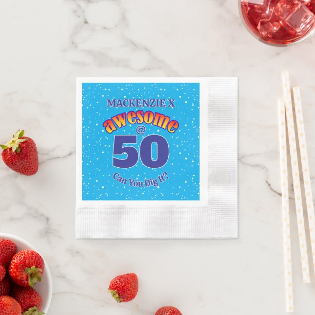 PHANTASTISCH 50 GeburtstagsLICHT BLAU Serviette (Beispiel)
