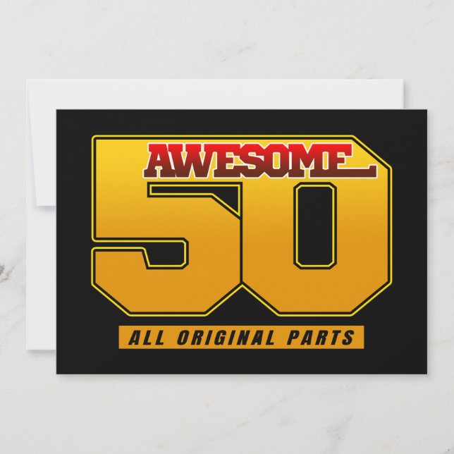 Phantastisch 50 Jahre Geburtstag Einladung (Vorderseite)