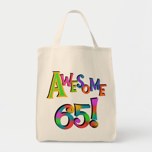 Phantastisch 65 Geburtstagsgeschenke und -geschenk Tragetasche (Vorne)