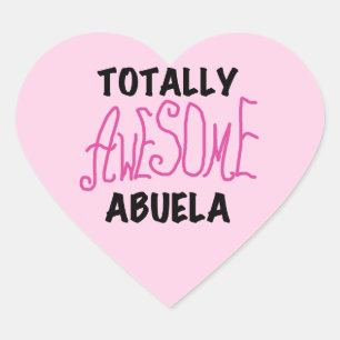 Phantastisch Abuela Pink Tshirts und GIfts Herz-Aufkleber