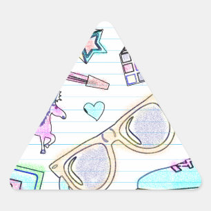 Phantastisch Achtzig Farbbuchmuster Dreieckiger Aufkleber