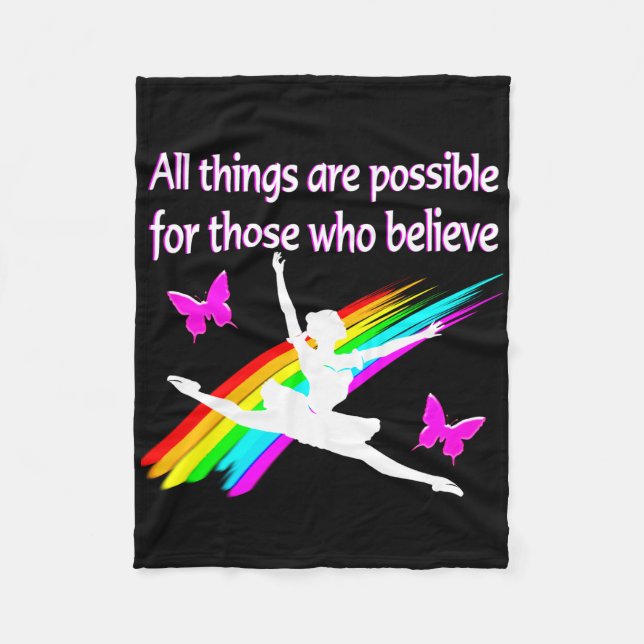 PHANTASTISCH ALLE DINGE SIND MÖGLICH BALLERINA DES FLEECEDECKE (Vorderseite)