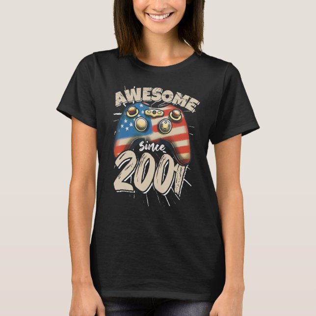 Phantastisch American Gamer seit 2001 Boys Girls U T-Shirt (Vorderseite)