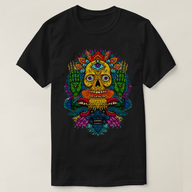 Phantastisch Ayahuasca Lover DMT Designs Shaman St T-Shirt (Design vorne)