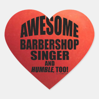 Phantastisch Barbershop Singer Heart Sticker