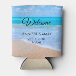 Phantastisch Beach Tropical Scene Foto Hochzeit Dosenkühler