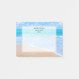 Phantastisch Beach Tropical Scene Foto Hochzeit Post-it Klebezettel