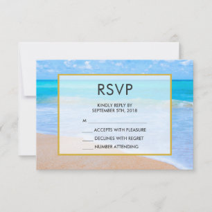 Phantastisch Beach Tropical Scene Foto UAWG RSVP Karte