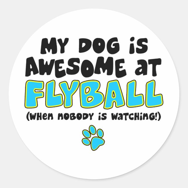 Phantastisch bei Flyball Runder Aufkleber (Vorderseite)