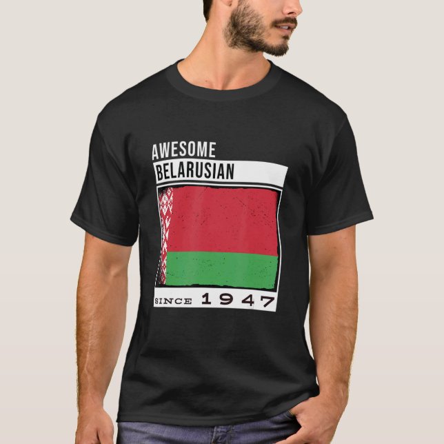 Phantastisch belarussisch Seit 1947 belarussisch 7 T-Shirt (Vorderseite)