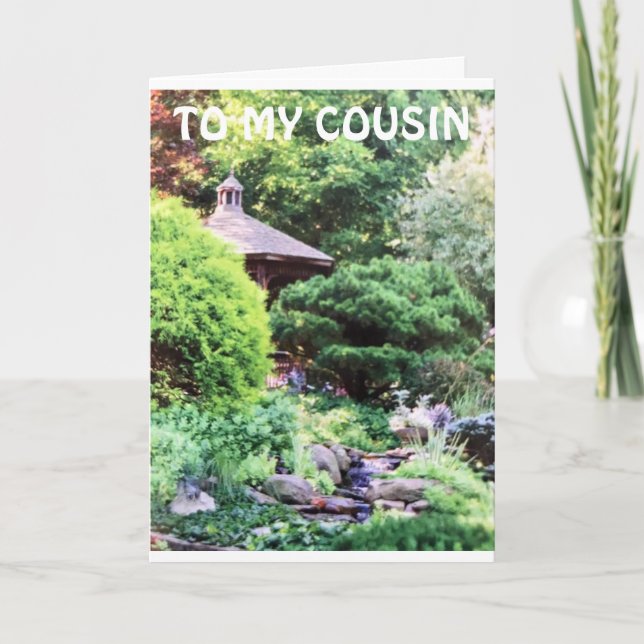 PHANTASTISCH & BESONDERS ***COUSIN*** BIRTHTAG KARTE (Vorderseite)