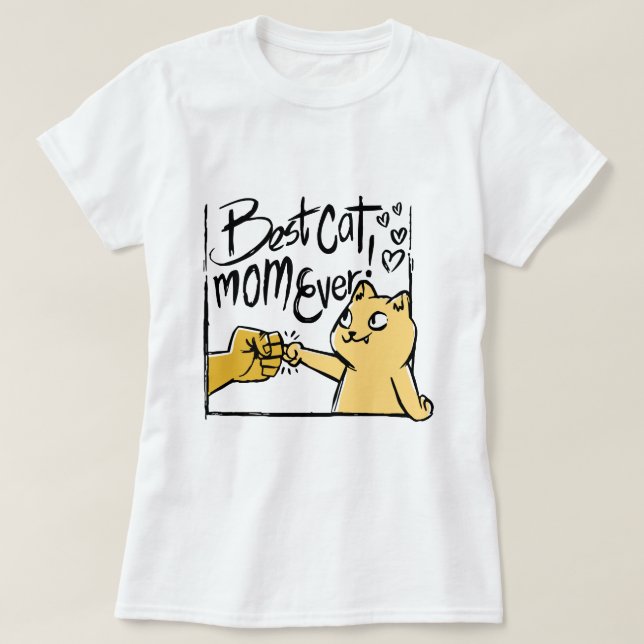 Phantastisch Beste Katze Mama Ever Funny Cat Retro T-Shirt (Design vorne)