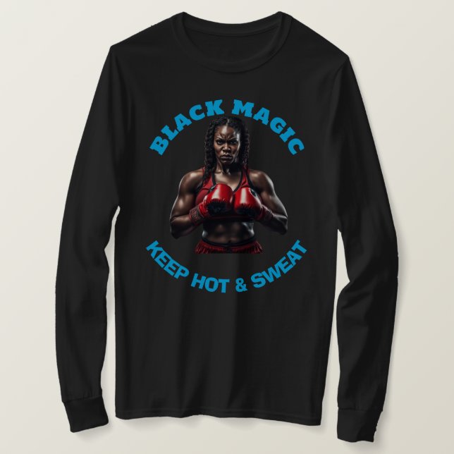 Phantastisch Black Women's Gymnastik langärmeliger T-Shirt (Design vorne)