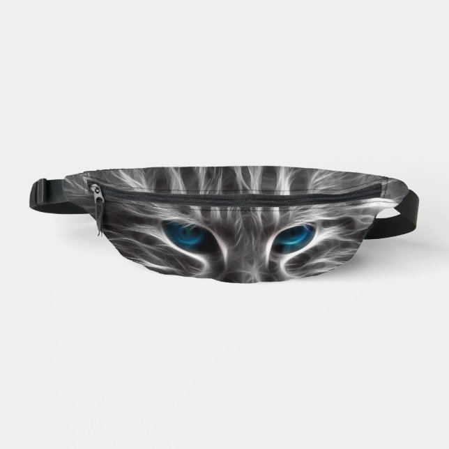 Phantastisch Blue Mit Augen Cat Face Bauchtasche (Vorderseite)