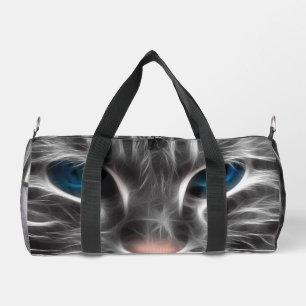 Phantastisch Blue Mit Augen Cat Face Duffle Bag