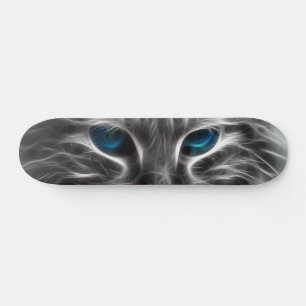 Phantastisch Blue Mit Augen Cat Face Skateboard