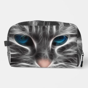 Phantastisch Blue Mit Augen Cat Face Waschbeutel