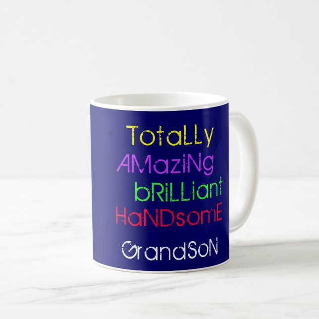Phantastisch Brilliant Handsome Grandson Personali Kaffeetasse (VorderseiteRechts)