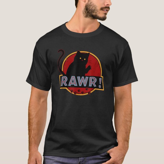 Phantastisch Cat Rawr T-Shirt (Vorderseite)