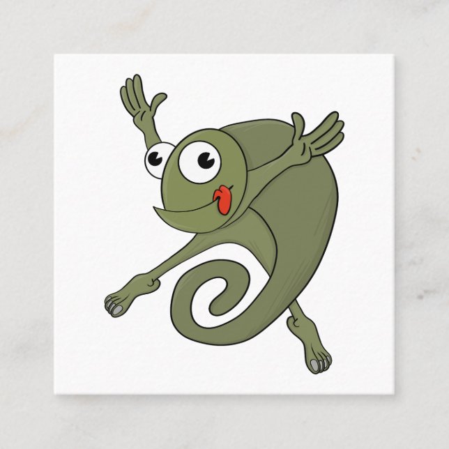 Phantastisch Chameleon Quadratische Visitenkarte (Vorderseite)
