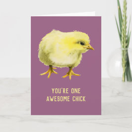 Phantastisch Chick Funny Baby Chicken Geburtstag Karte