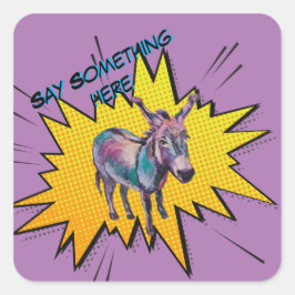 phantastisch Comic Esther Quadratischer Aufkleber