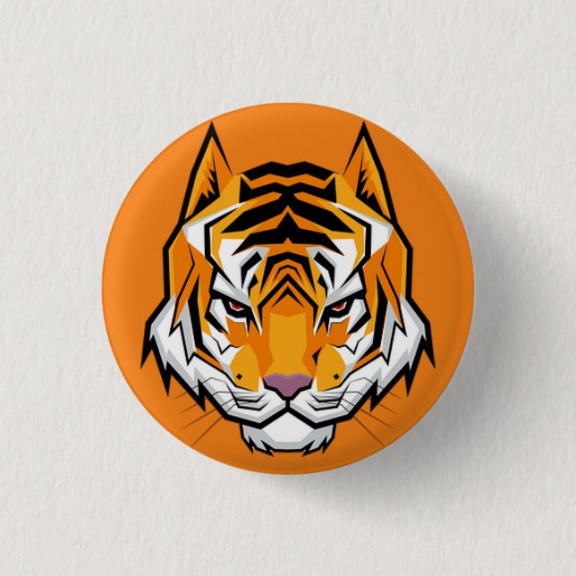 Phantastisch Cool Perfect Orange Tiger Button (Vorderseite)