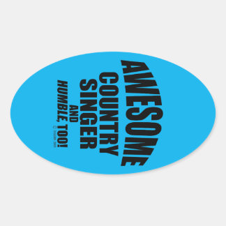 Phantastisch Country Singer Oval Sticker