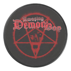Phantastisch Demon Boy Pentagram Eishockey Puck