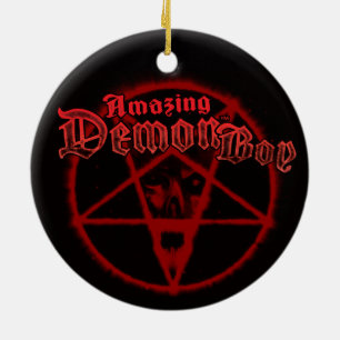 Phantastisch Demon Boy Pentagram Keramik Ornament