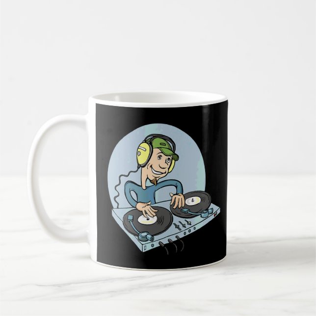 Phantastisch Dj Turntable Dj Djane Deejay Controll Kaffeetasse (Links)