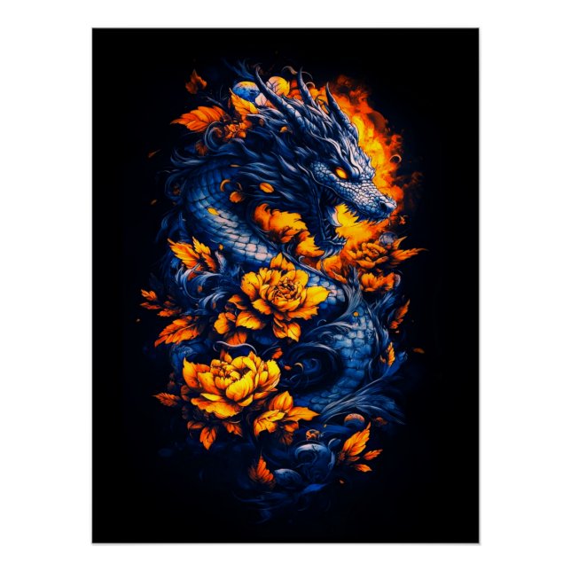 Phantastisch Drachenposter Poster (Vorderseite)